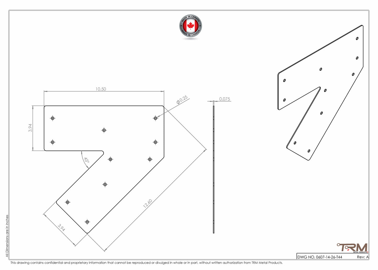 45 Degree Angled Flat Bracket - Acute 45 Mending Plate - Connector Plates