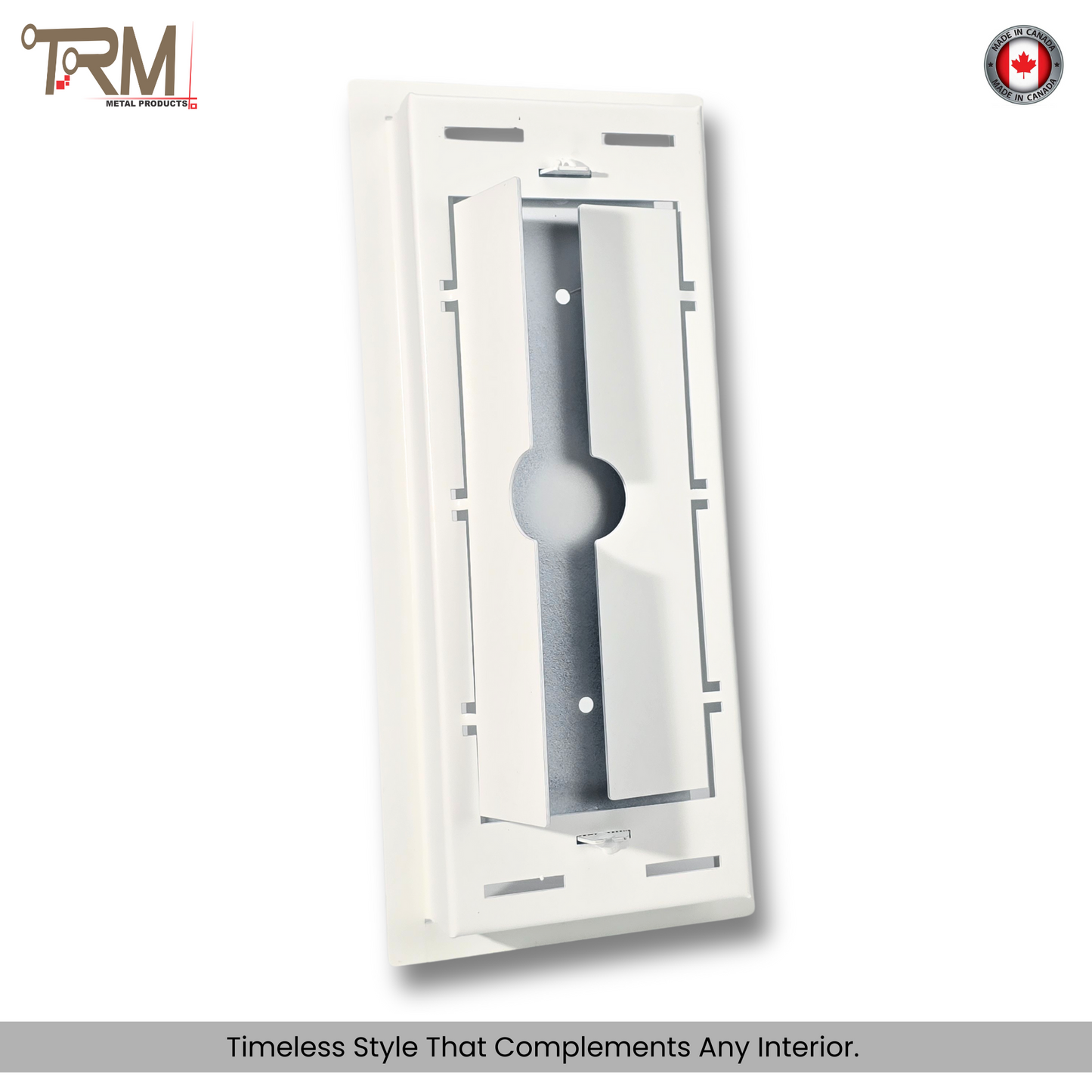 4x12 Classic Drop-in Air Vent, Flush Floor-Matching, All Metal, Floor Vent Cover (12x4)