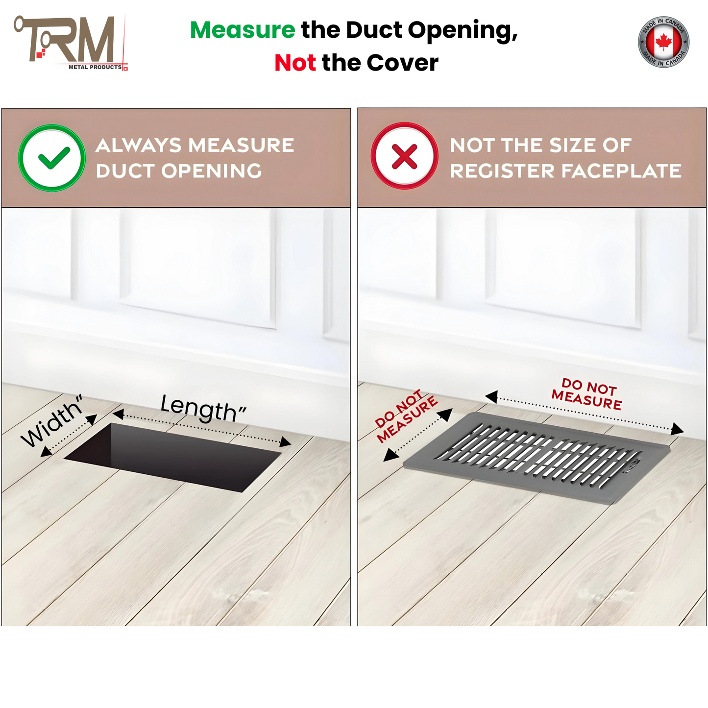 4x10 - Breeze Model - Drop-in Air Vent, Floor-Matching, All Metal, Air Vent Cover