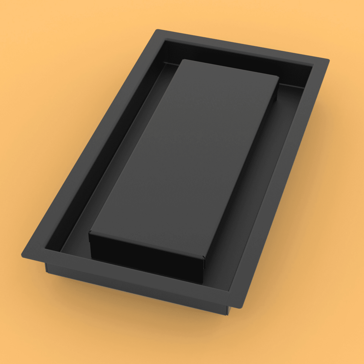 14x25 ZENƒLOW Drop - in Air Vent, Flush Floor - Matching, All Metal, Floor Vent Cover (25x14) - TRM Metal Products