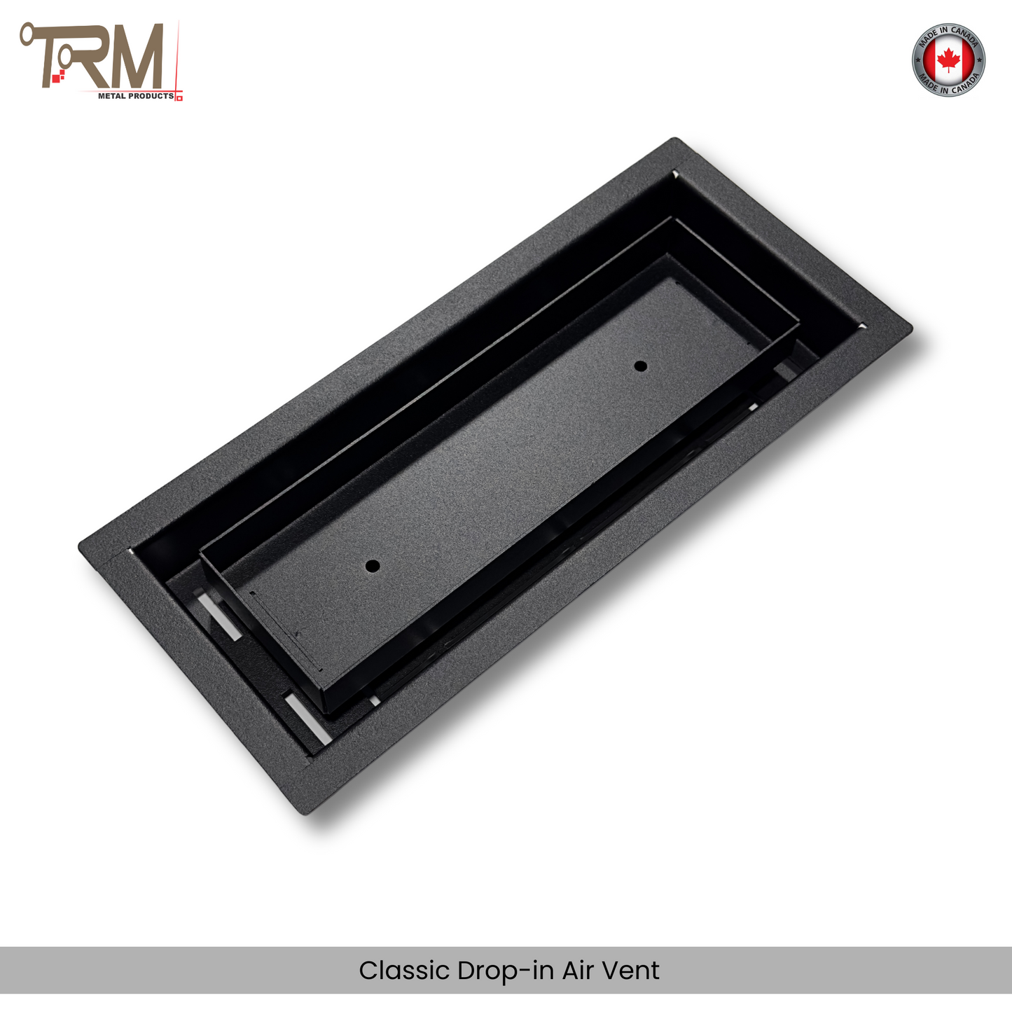 4x14 Classic Drop-in Air Vent, Flush Floor-Matching, All Metal, Floor Vent Cover (14x4)