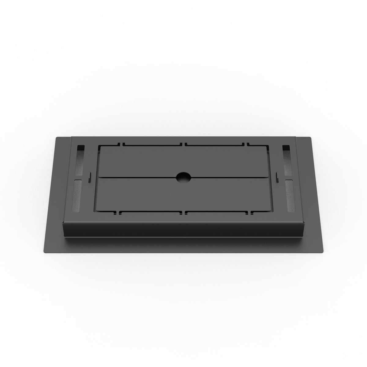 6x12 LuxeEdge Floor Register, textured black, back view
