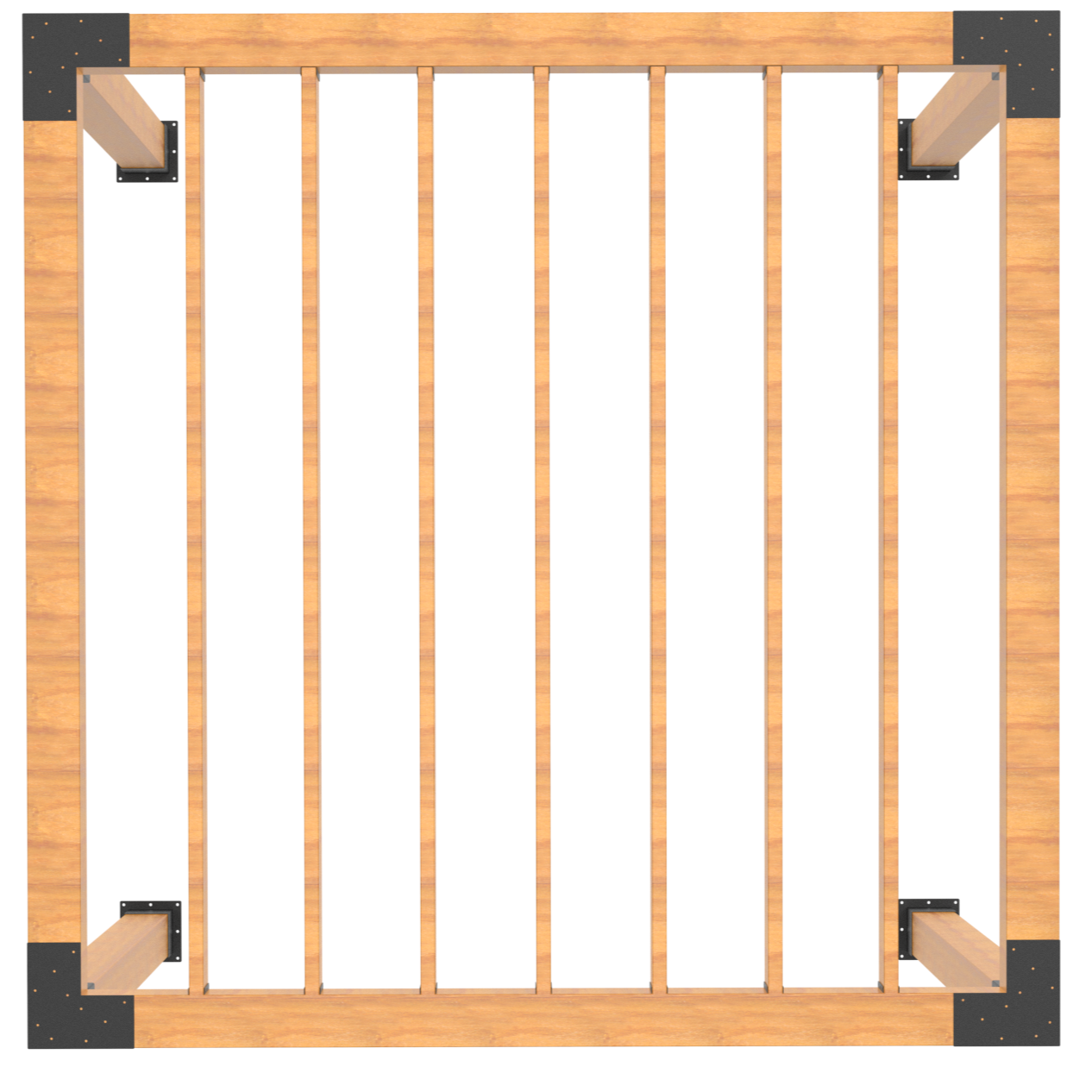 Pergola Kit with Rafter Brackets for 4"X4" Wood Posts