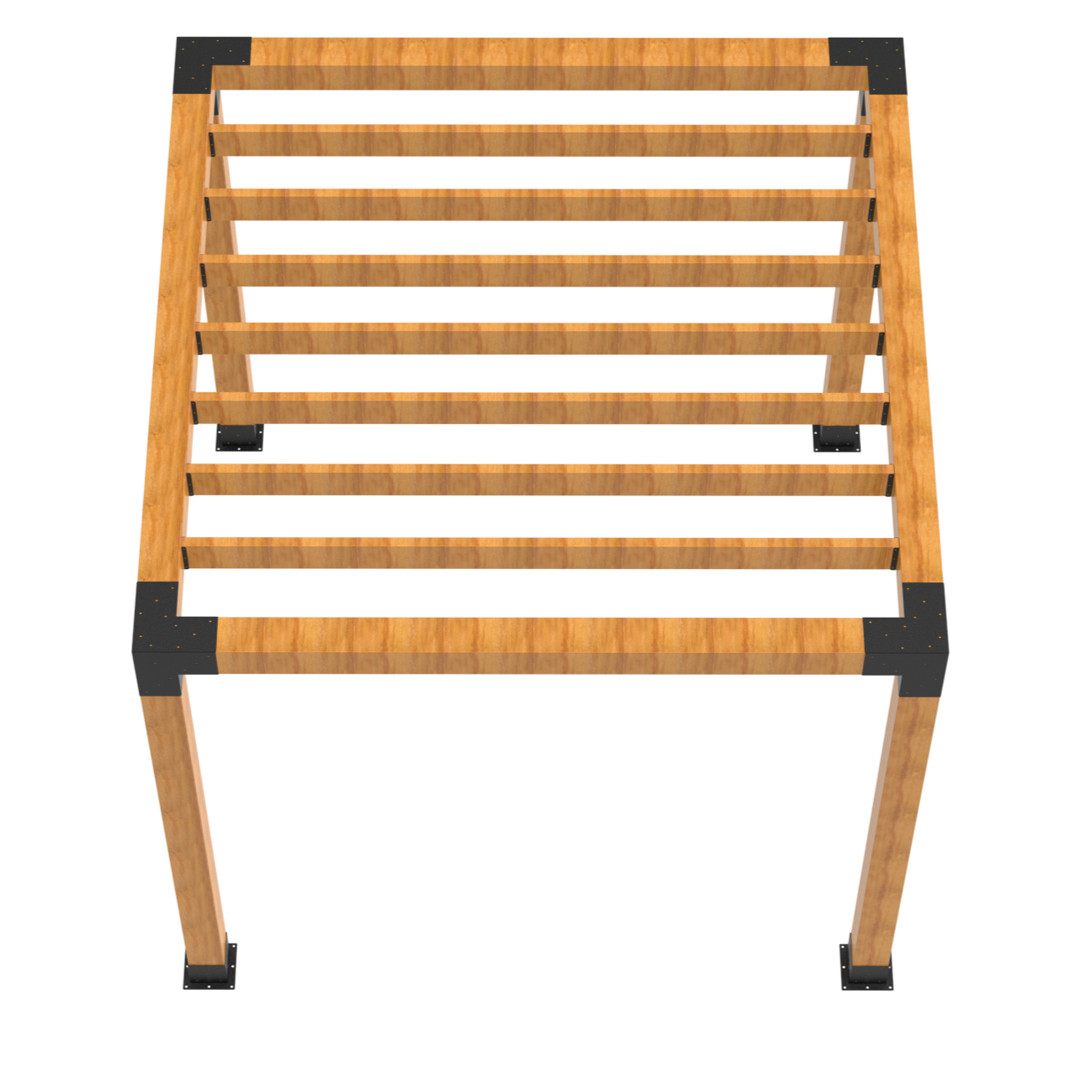 Pergola Kit with Rafter Brackets for 6"X6" Wood Posts