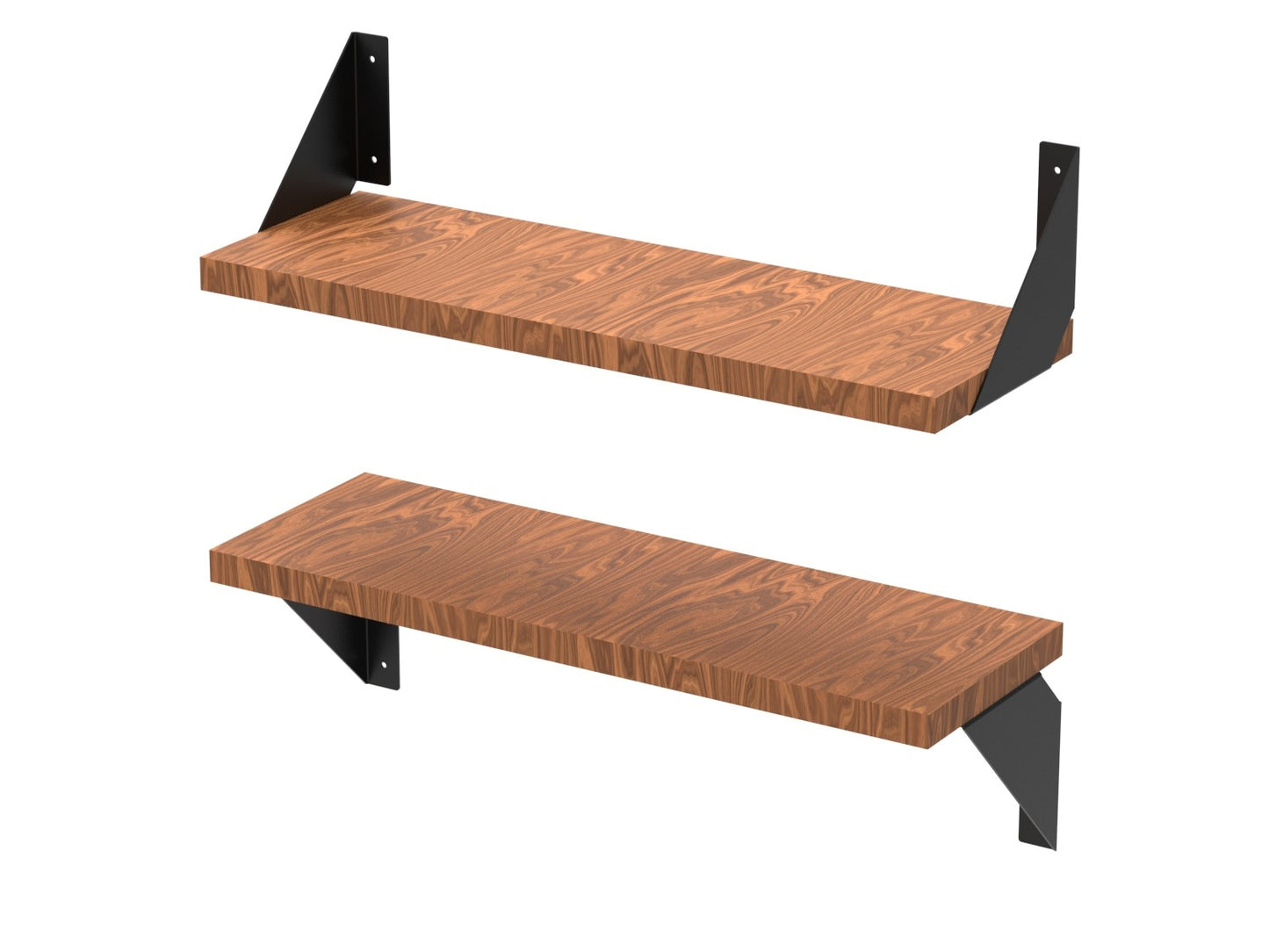 Smart Angle Shelf Brackets - Black - 14G Gauge