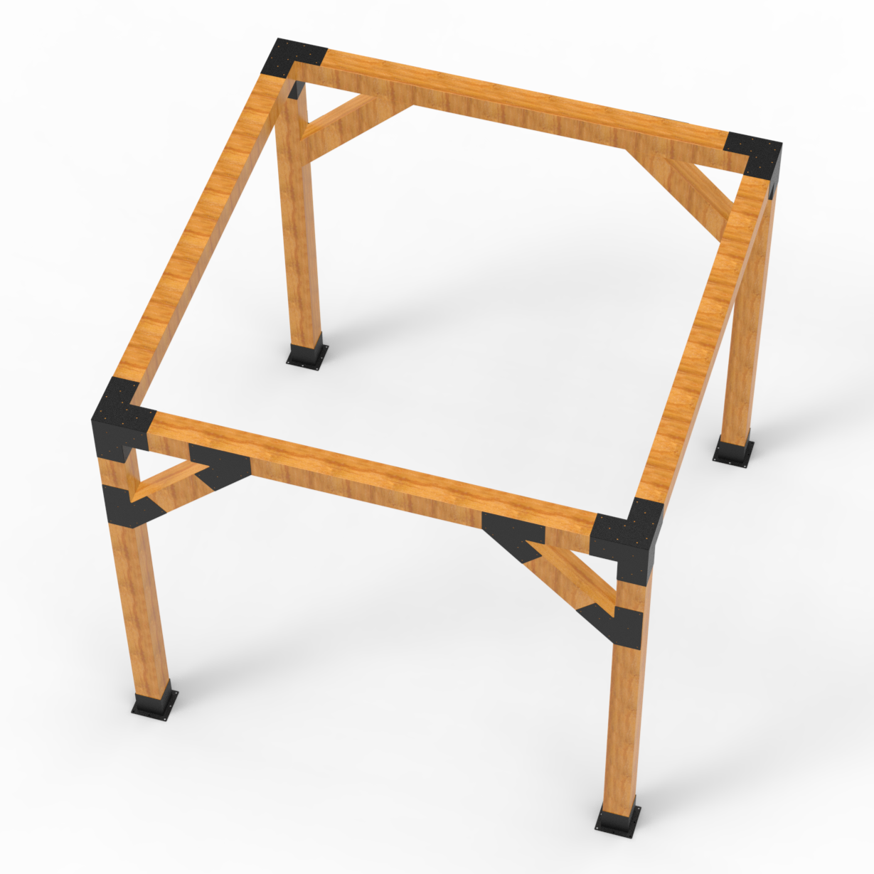 Pergola Kit with Stiffeners for 4"X4" Wood Posts