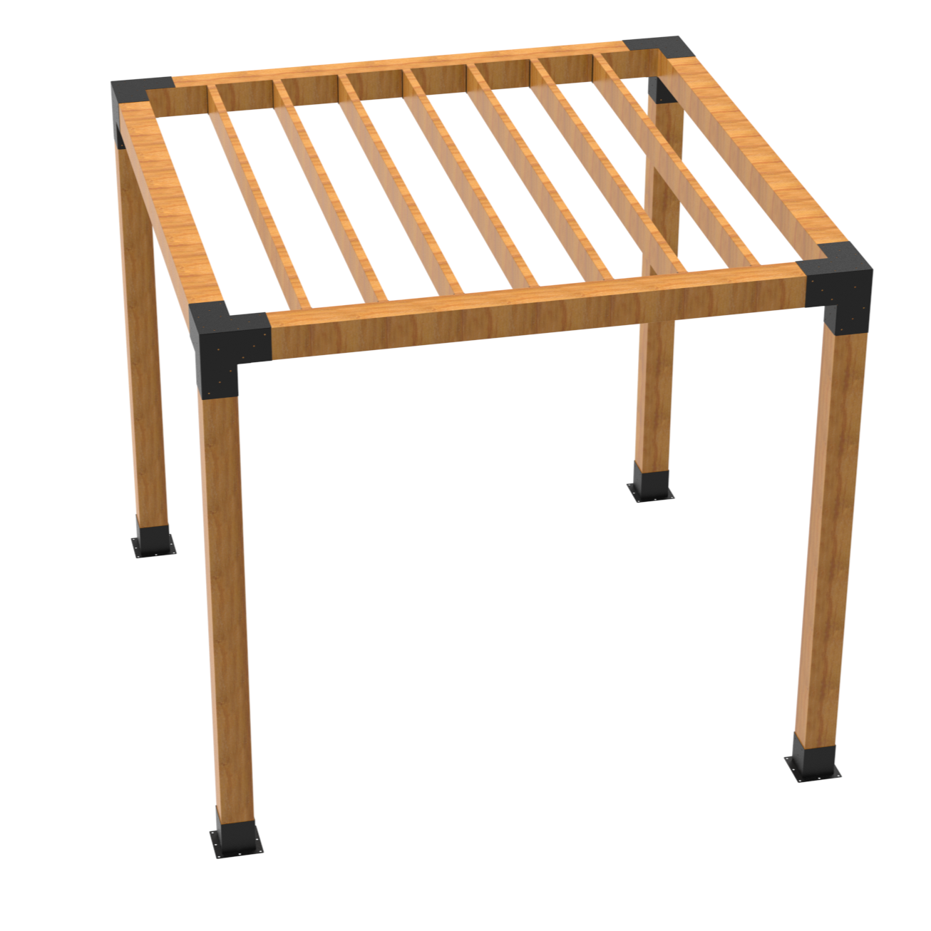 Pergola Kit with Rafter Brackets -6x6