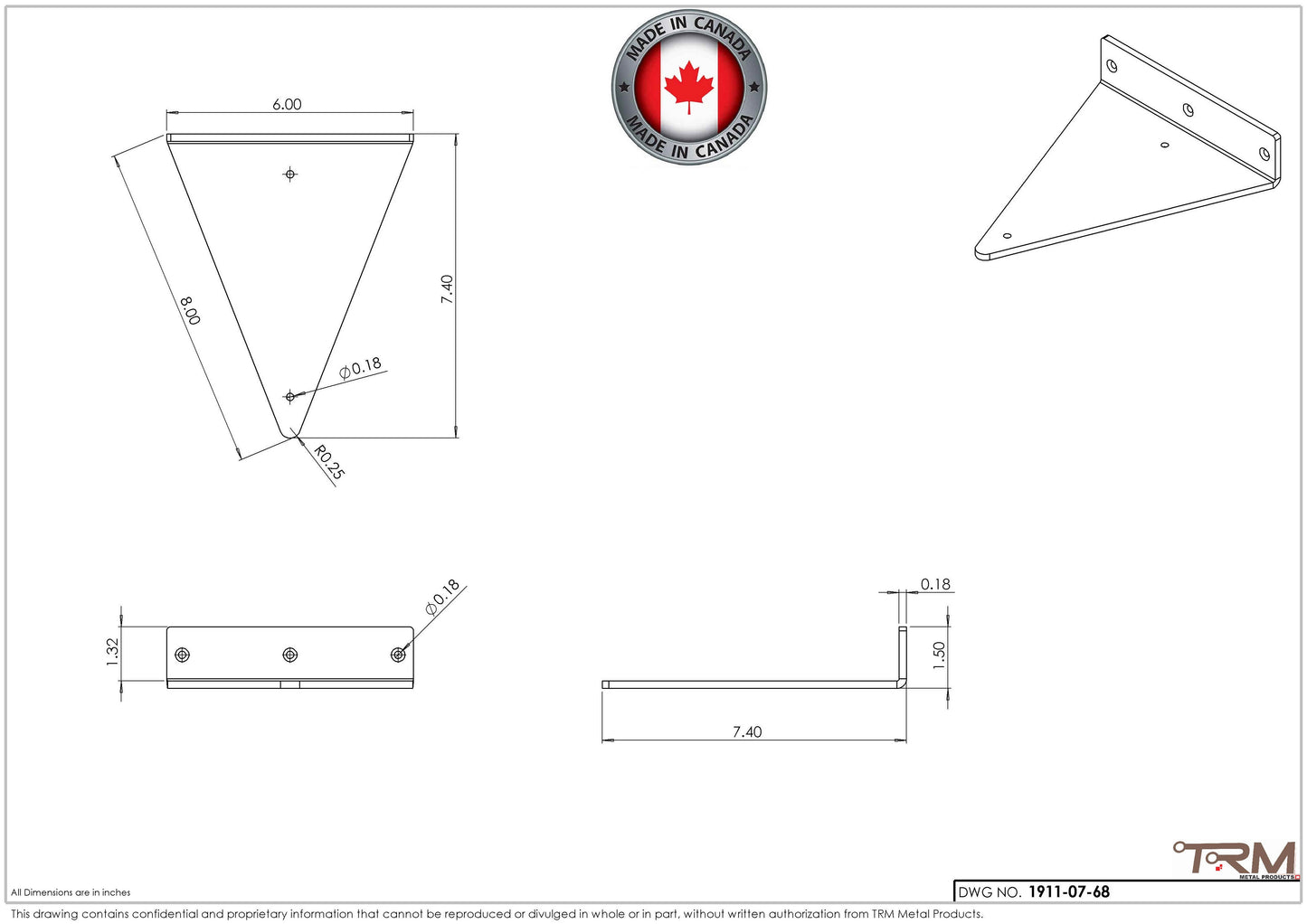 Hidden - Triangular Shelf Brackets - 4 Pack