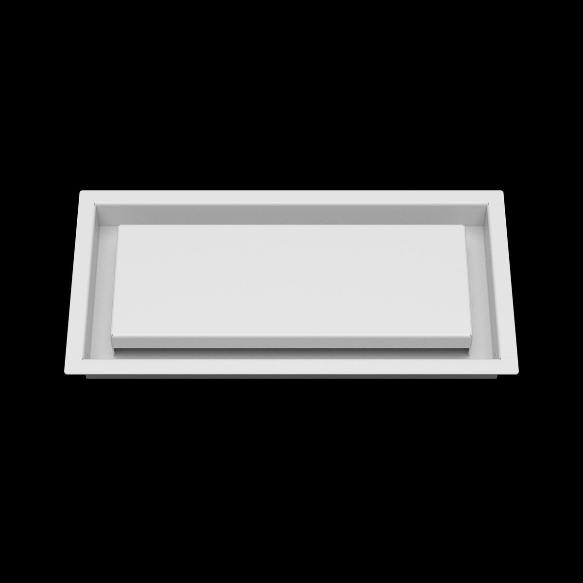 6x13 wall vent cover, front view