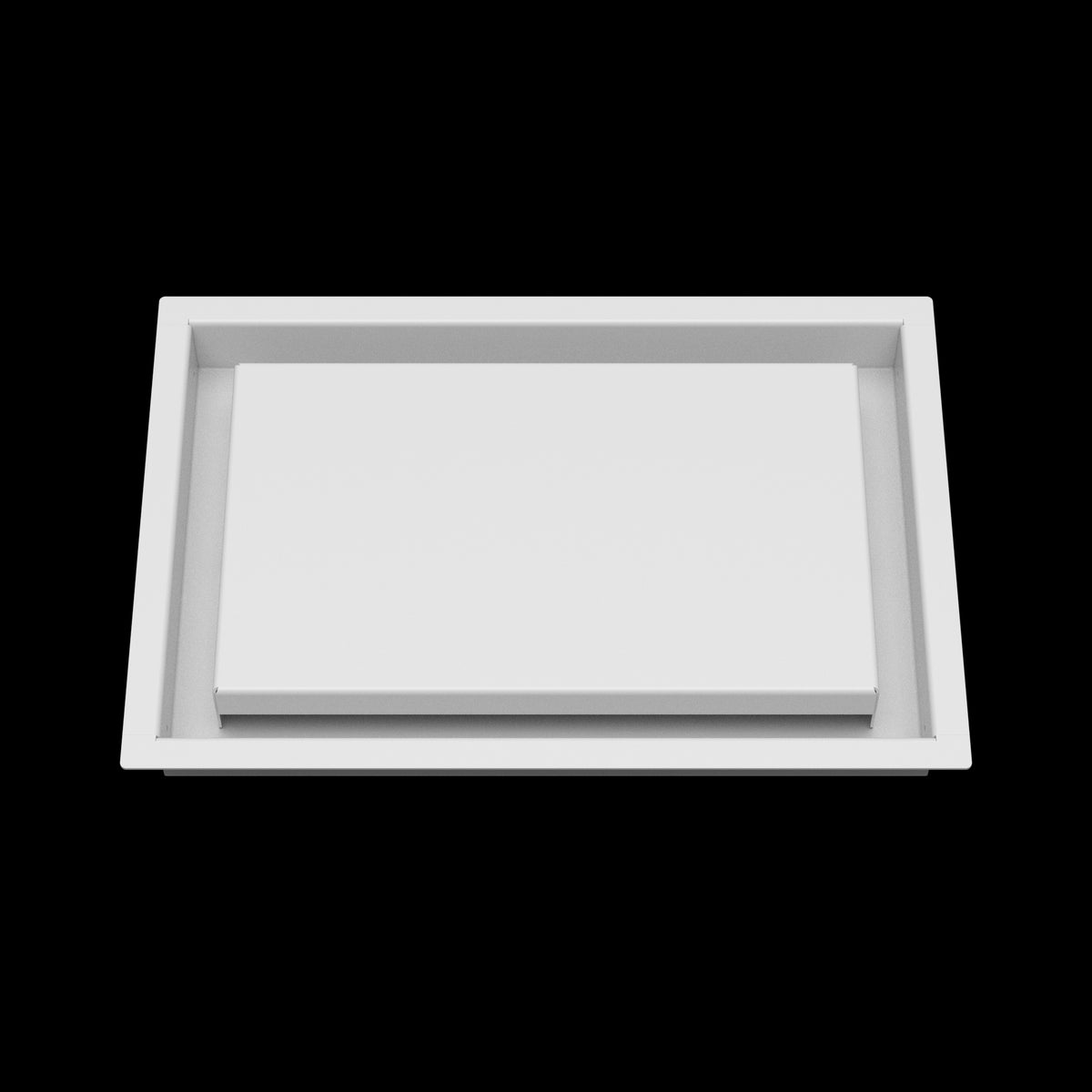 8x12 wall vent cover, front view