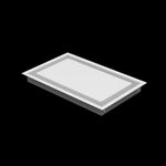 8x13 wall vent cover, three-quarter view