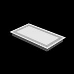 7x13 wall vent cover, three-quarter view