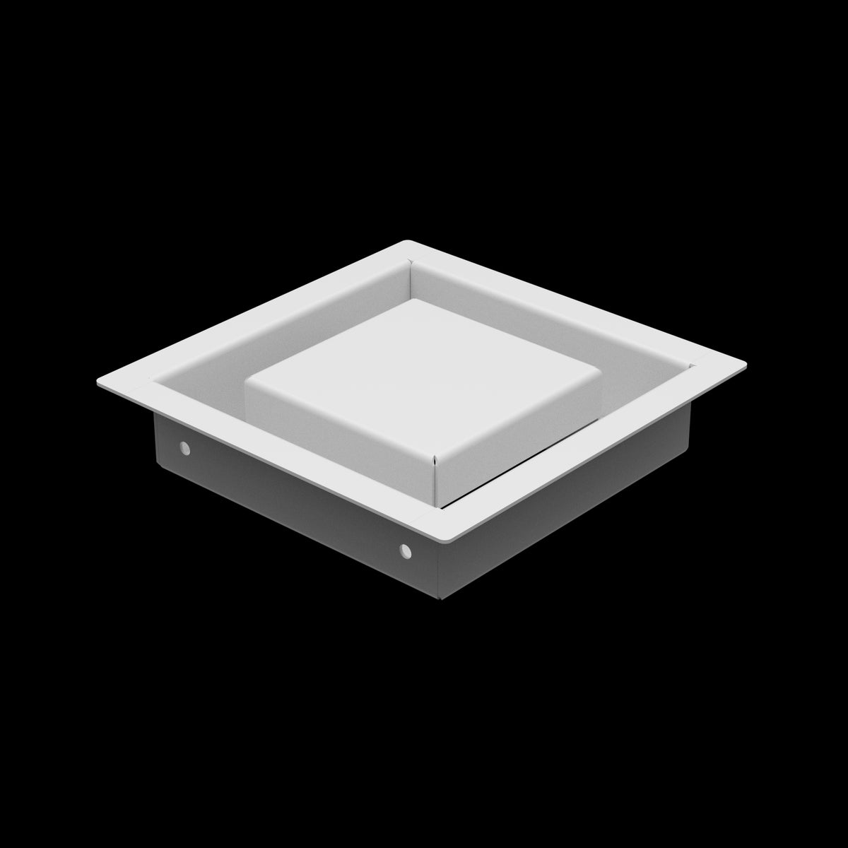 5x5 wall vent cover, three-quarter view
