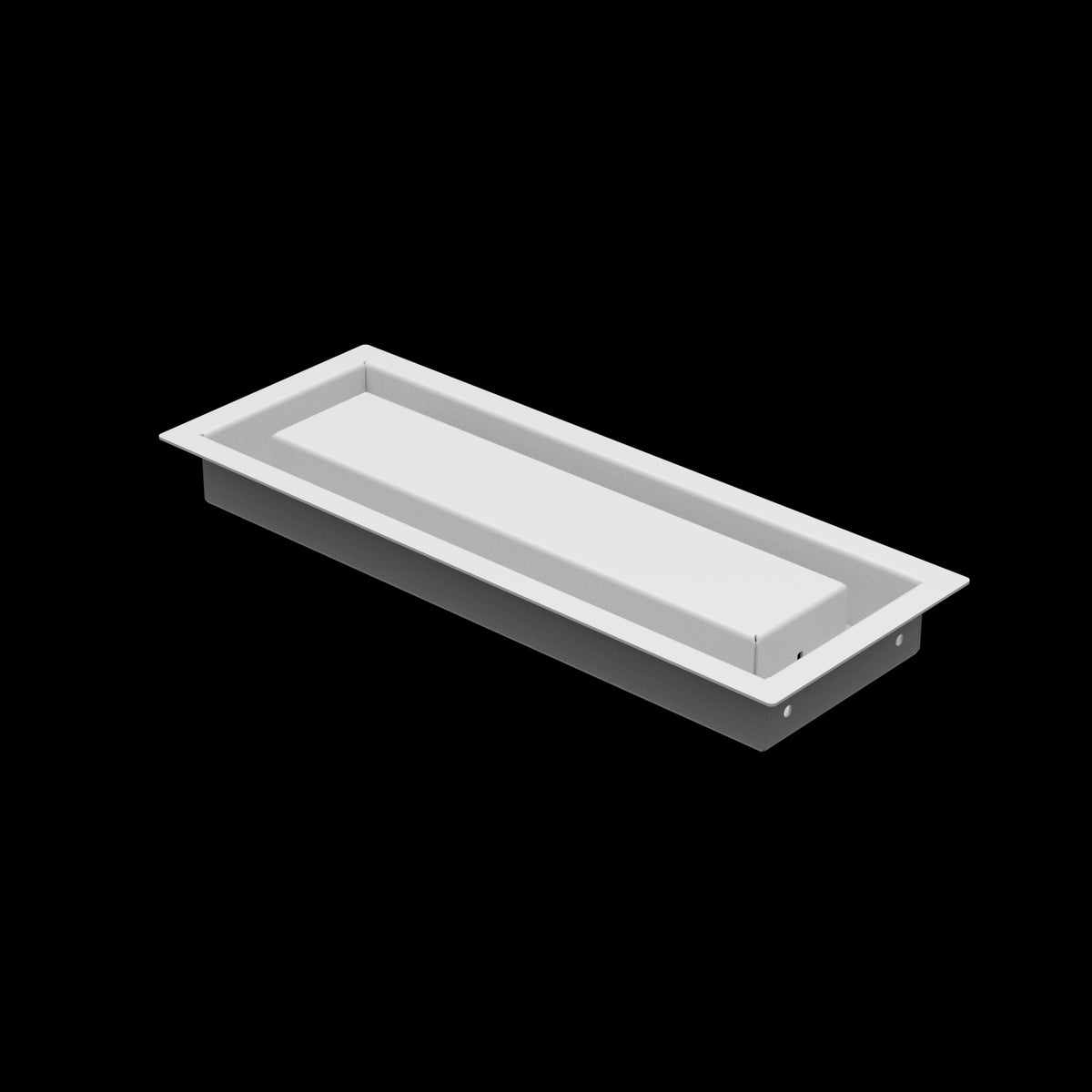 4x12 wall vent cover, three-quarter view