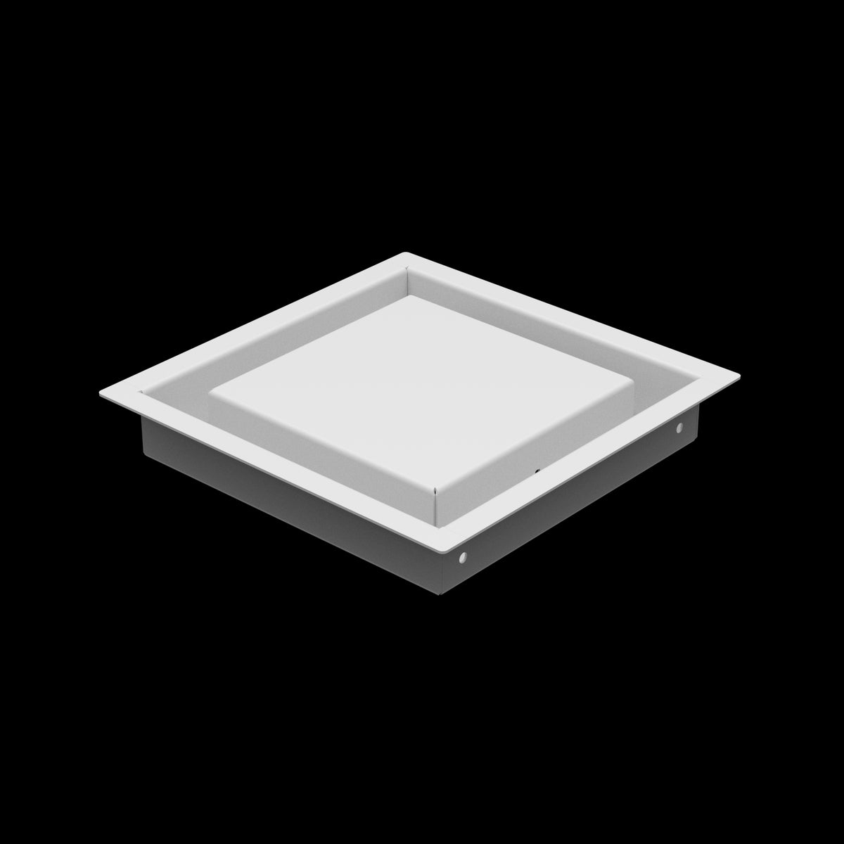 7x7 wall vent cover, three-quarter view