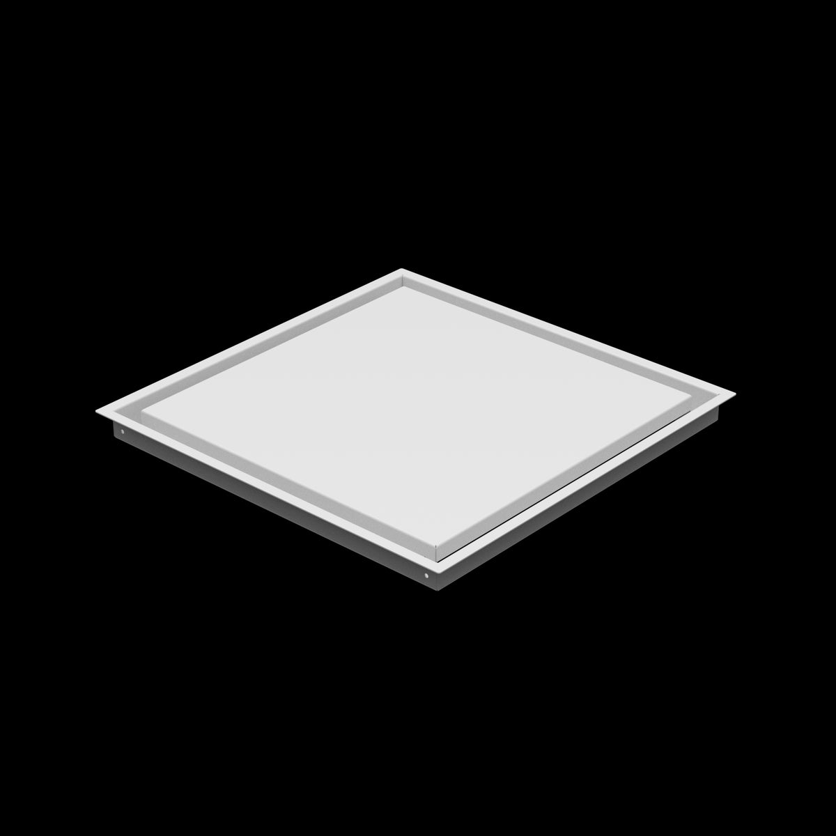 18x18 wall vent cover, three-quarter view