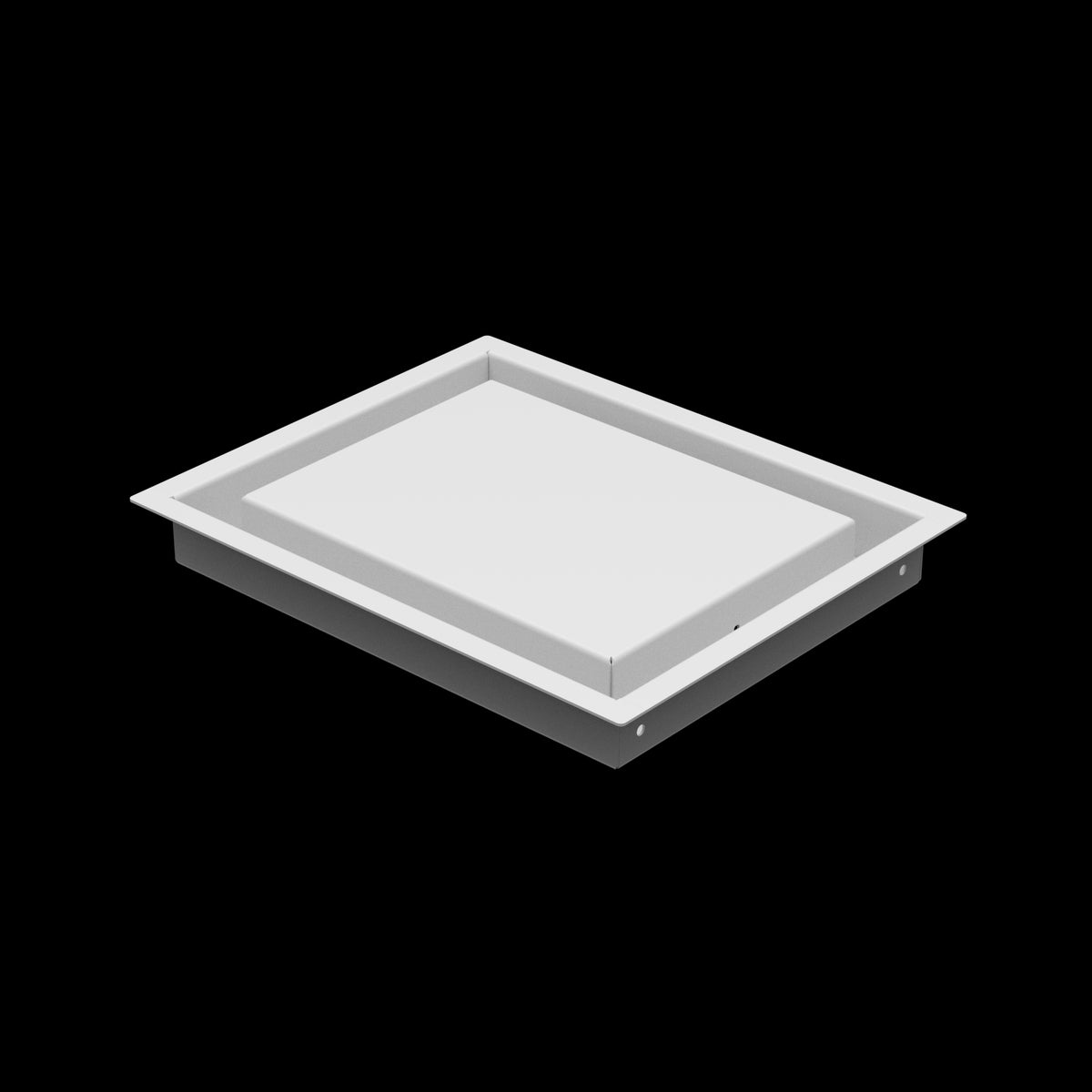 8x10 wall vent cover, three-quarter view