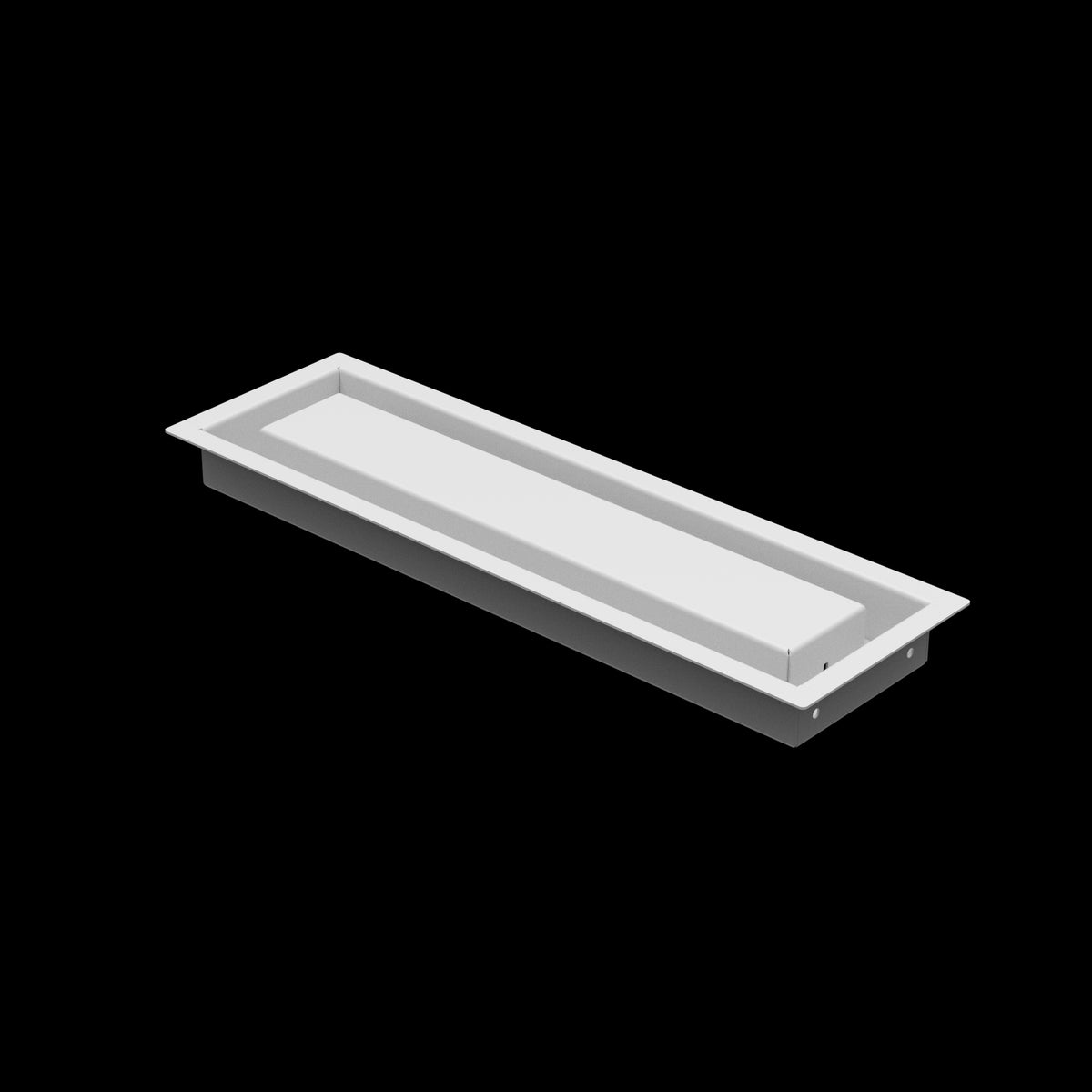4x15 wall vent cover, three-quarter view