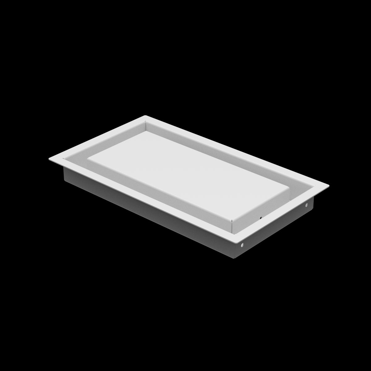6x11 wall vent cover, three-quarter view
