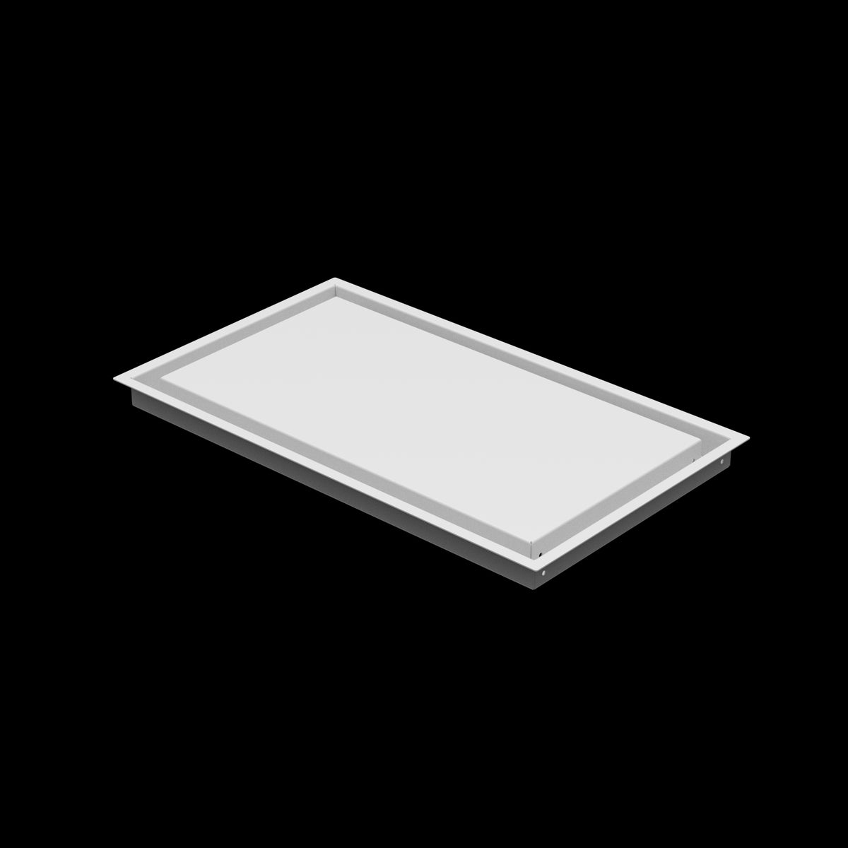 12x21 wall vent cover, three-quarter view