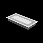 4x9 wall vent cover, three-quarter view