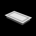 5x9 wall vent cover, three-quarter view