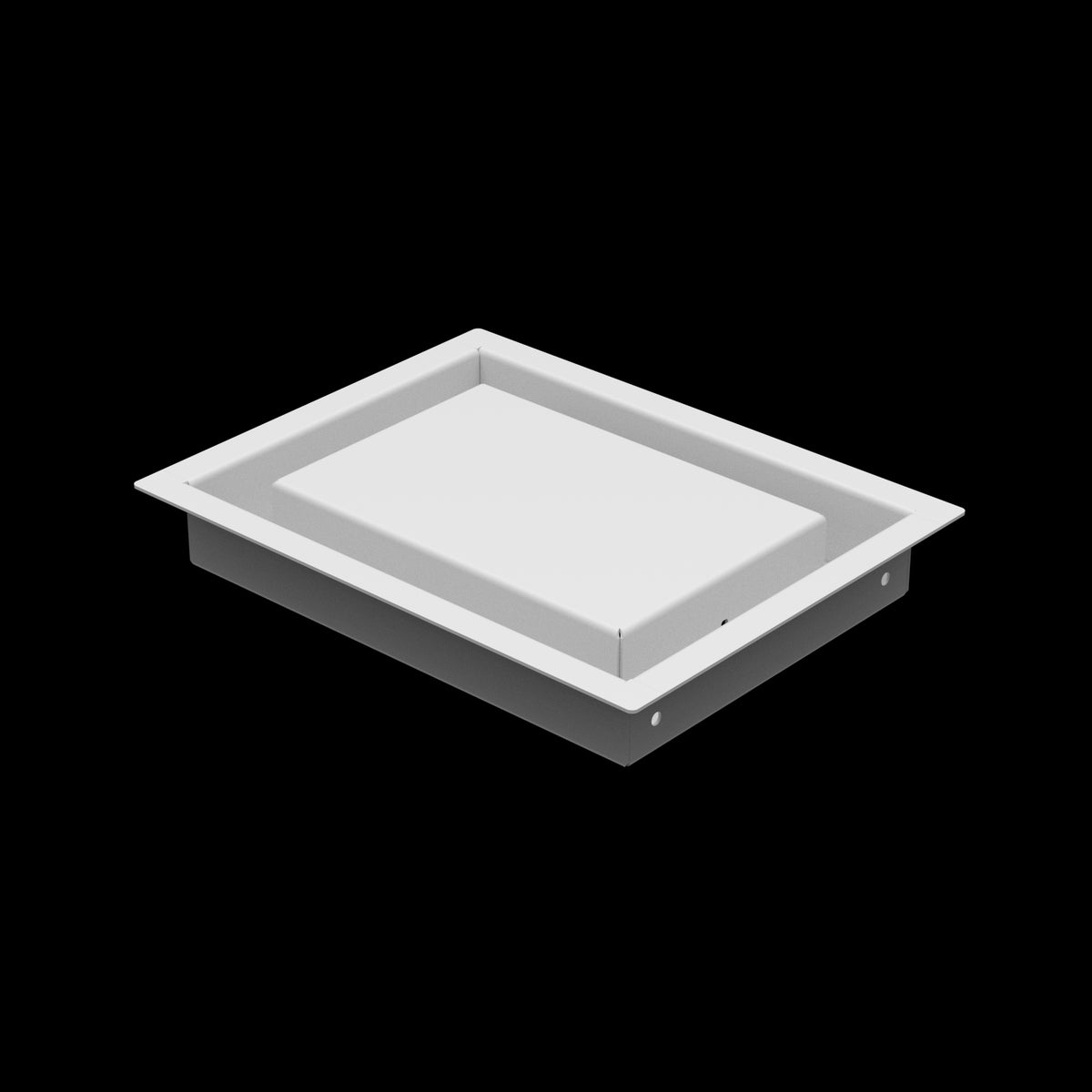 6x8 wall vent cover, three-quarter view