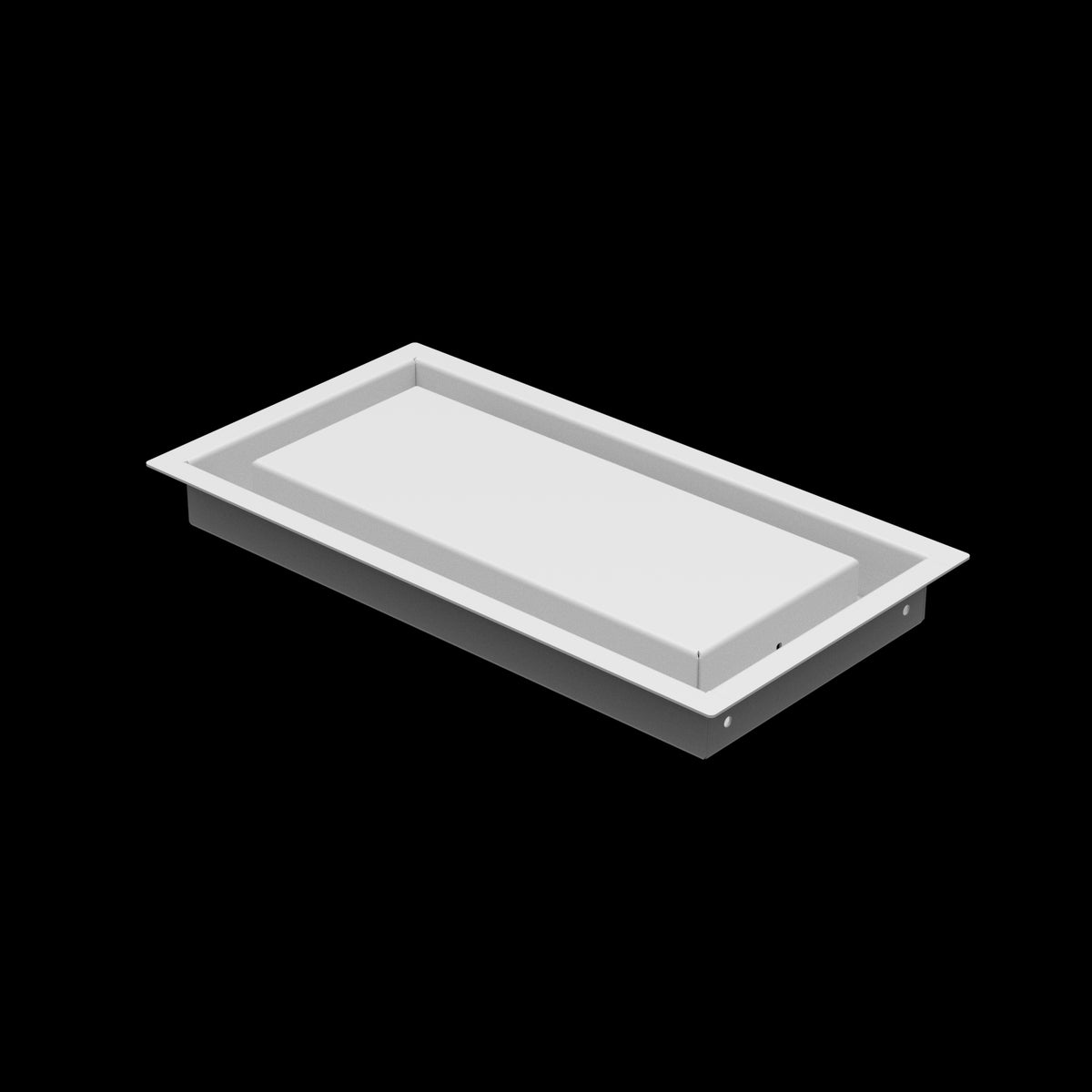 6x12 wall vent cover, three-quarter view