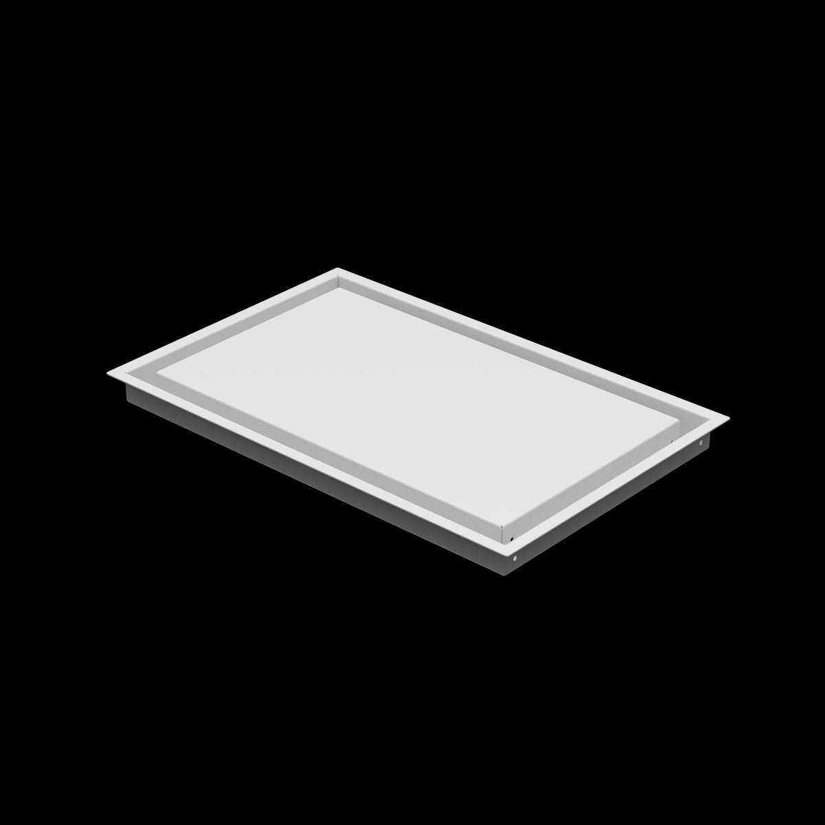 12x19 wall vent cover, three-quarter view