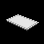 12x19 wall vent cover, three-quarter view