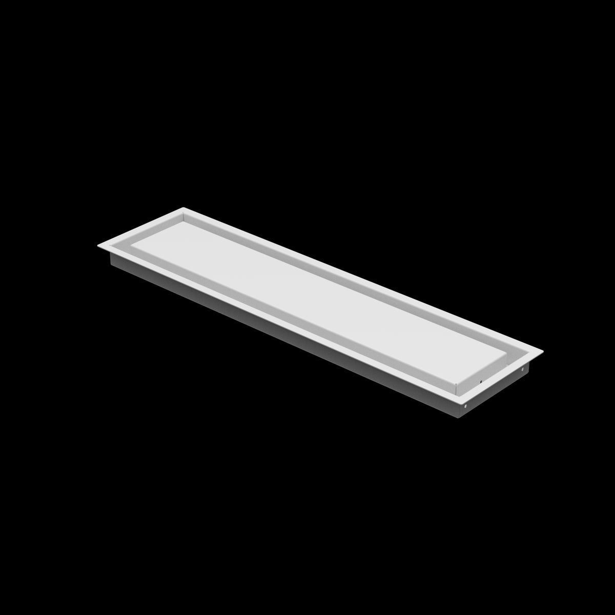 6x25 wall vent cover, three-quarter view