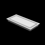 6x14 wall vent cover, three-quarter view