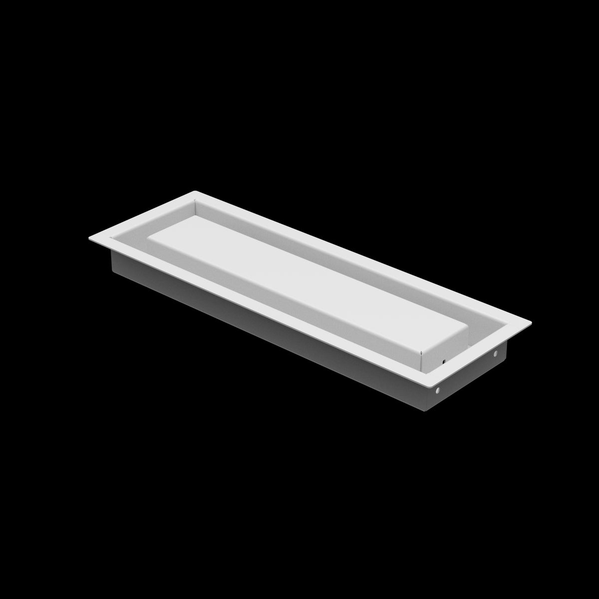 4x13 wall vent cover, three-quarter view