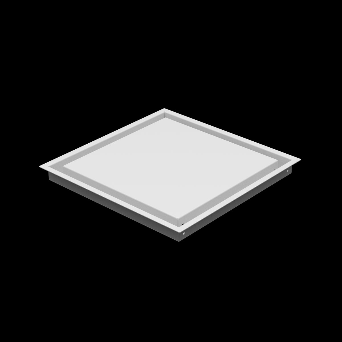 14x14 wall vent cover, three-quarter view
