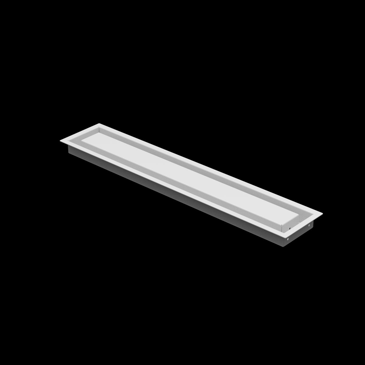 4x24 wall vent cover, three-quarter view