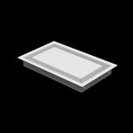 6x10 wall vent cover, three-quarter view