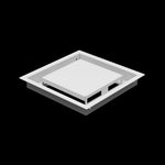 8x8 ceiling vent cover, three-quarter view