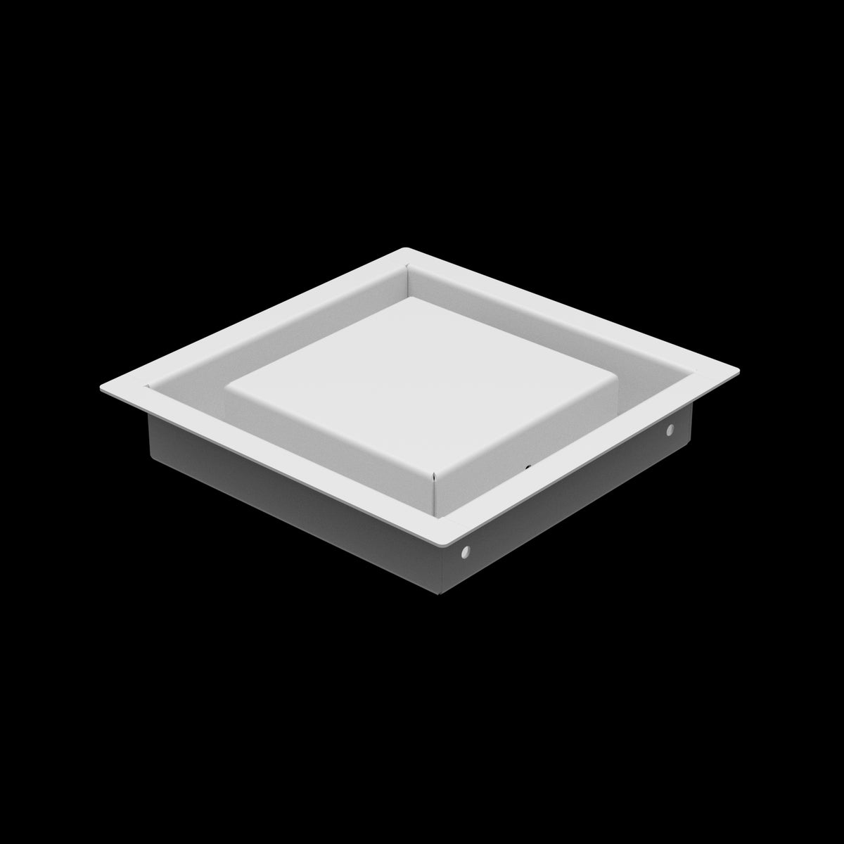 6x6 wall vent cover, three-quarter view