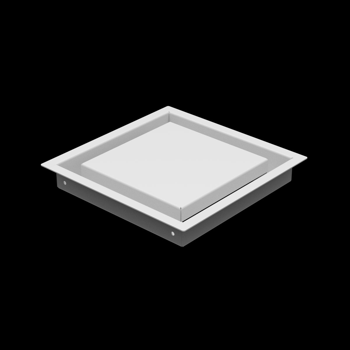 8x8 wall vent cover, three-quarter view