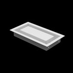4x8 wall vent cover, three-quarter view