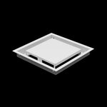 9x9 ceiling vent cover, three-quarter view