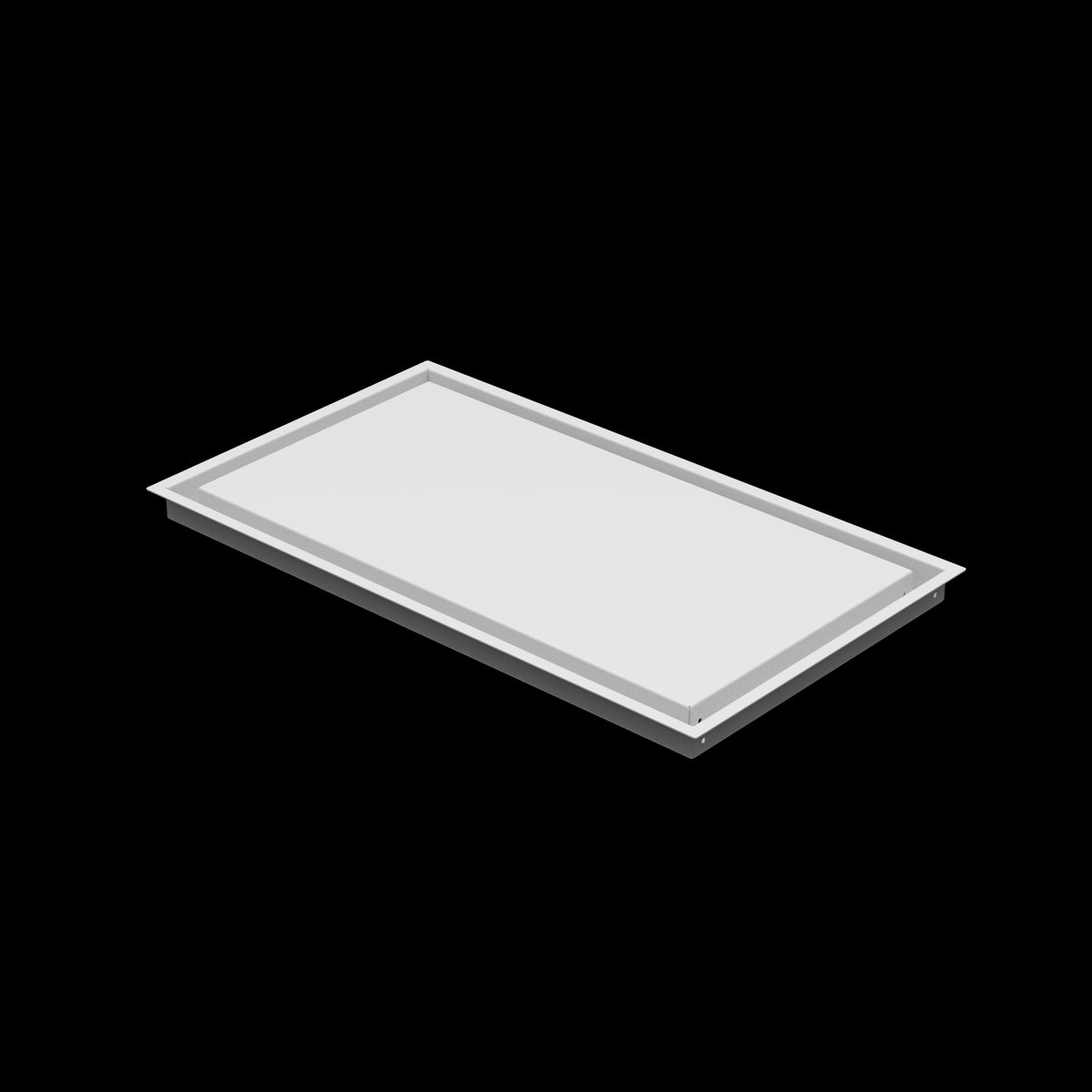 14x25 wall vent cover, three-quarter view