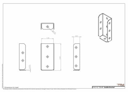 Heavy Duty Saddle Bracket – Canadian Made, Powder Coated for Contractors, Ideal for Construction Projects, Strong and Durable for Tough Work Environments