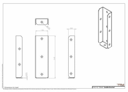 Heavy-Duty Saddle Brackets-14G Construction- (11 Sizes Available)