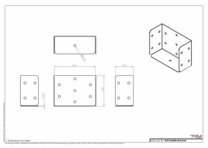 Heavy Duty Saddle Bracket Triple Joist – Canadian Made, Powder Coated for Contractors, Ideal for Construction Projects, Strong and Durable for Tough Work Environments