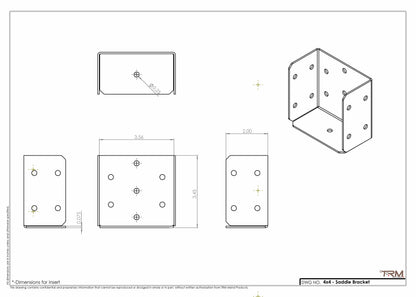 Heavy-Duty Saddle Brackets-14G Construction- (11 Sizes Available)