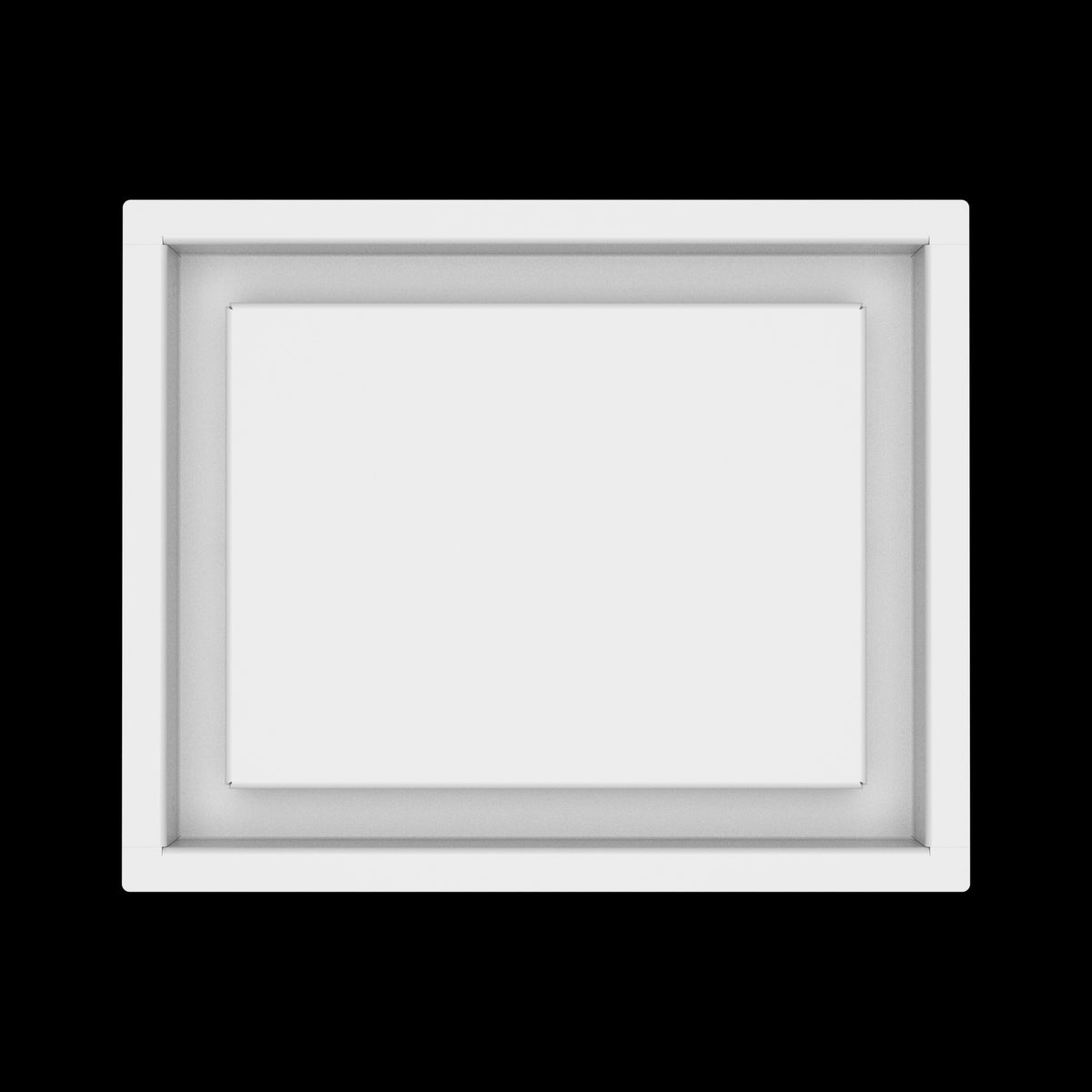 8x10 wall vent cover, top view