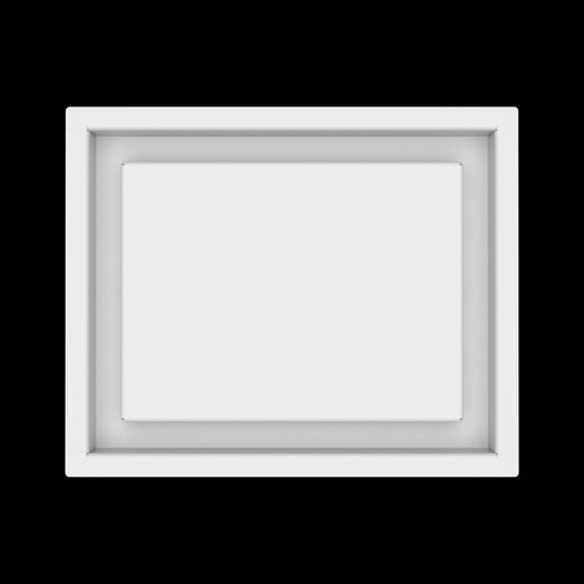8x10 wall vent cover, top view