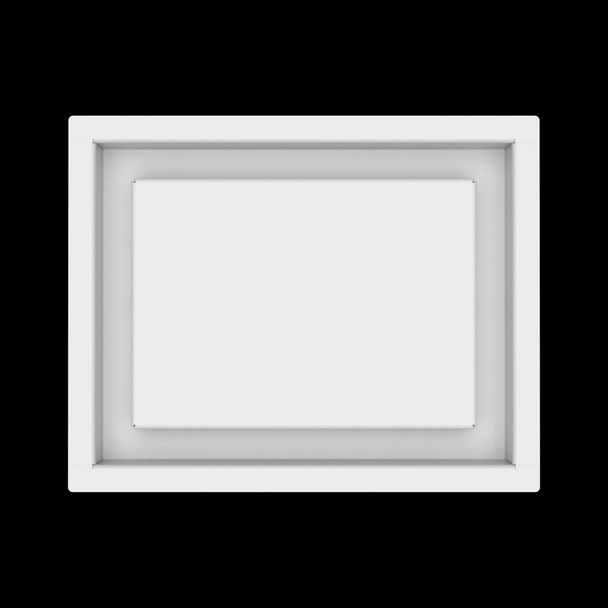 7x9 wall vent cover, top view