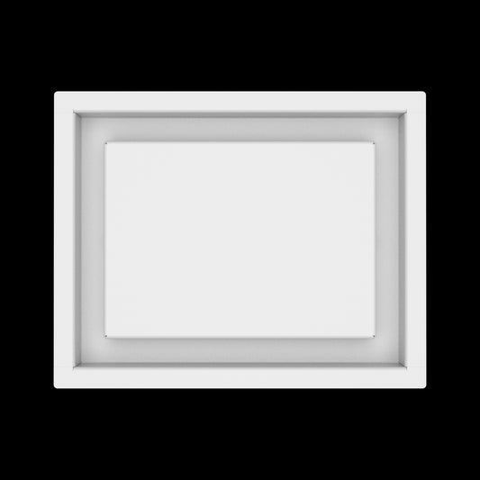 7x9 wall vent cover, top view